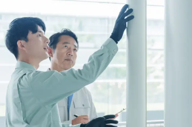 現場対応は必ず二人一組。